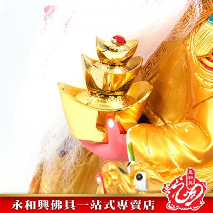 12寸坐椅伯公（活眼）彩色-WING WOH HING