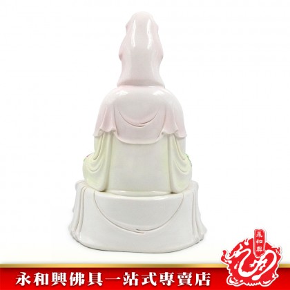 永和興13寸坐觀音淡彩色-WING WOH HING