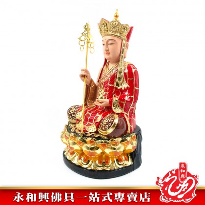 永和興16寸坐蓮地藏王極彩K金/地藏王菩薩/16寸地藏王菩薩神像/地藏王-Wing Woh Hing