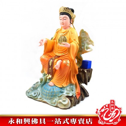 永和興16寸地母娘娘極彩K金/后土娘娘/地姥娘娘/地母元君/虚空地母至尊-Wing Woh Hing
