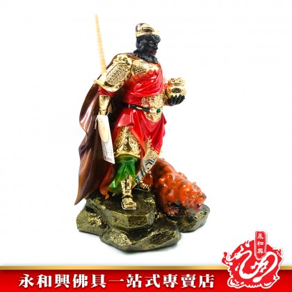 永和興五營將軍16寸赵元帥神像/極彩K金/赵玄坛- WING WOH HING