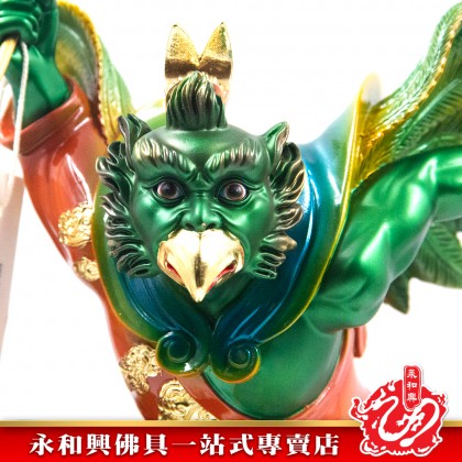 永和興五營將軍16寸雷震子神像/極彩K金- WING WOH HING