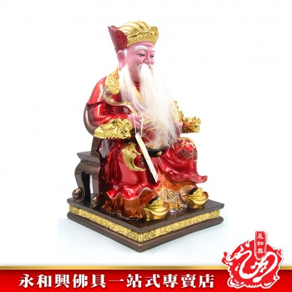 永和興16寸大伯公紅衣珍珠彩/如意伯公神像/16寸大伯公/紅衣大伯公神像/伯公神像-WING WOH HING