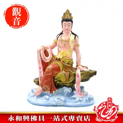 永和興19寸自在觀音極彩K金/19寸觀音/自在觀音/觀音神像/神像- WING WOH HING 永和興19寸自在觀音極彩K金/19寸觀音/自在觀音/觀音神像/神像- WING WOH HING