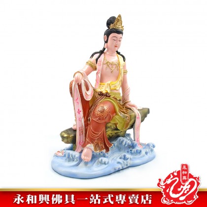 永和興19寸自在觀音極彩K金/19寸觀音/自在觀音/觀音神像/神像- WING WOH HING
