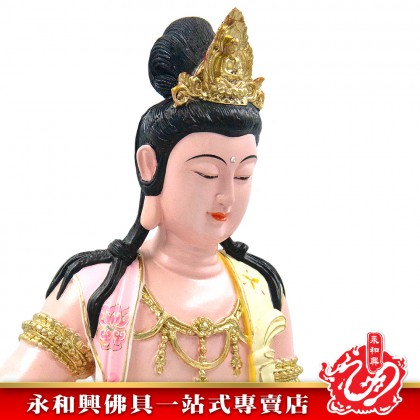永和興19寸自在觀音極彩K金/19寸觀音/自在觀音/觀音神像/神像- WING WOH HING