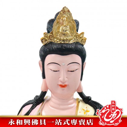 永和興19寸自在觀音極彩K金/19寸觀音/自在觀音/觀音神像/神像- WING WOH HING