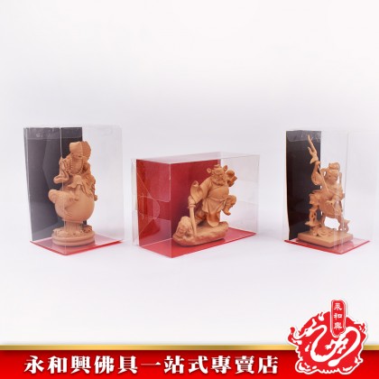 永和興神像（4"）木色立雙輪太子/木色鍾馗/ 木色濟公 - WingWohHing Buddha Statue