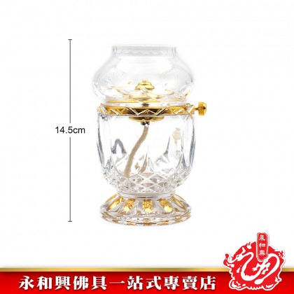 《贈送水晶油一支》永和興9201高貴雙龍行水晶油杯 - WingWohHing Crystal Oil Lamp